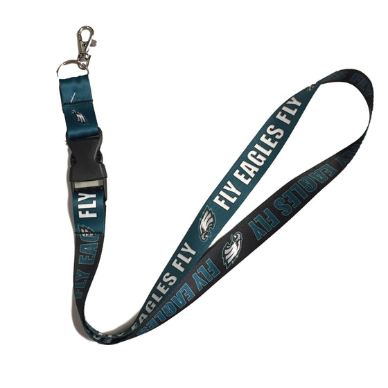 NFL 1" Thick Breakway Philadelphia Eagles Slogan Lanyard - Fly Eagles Fly