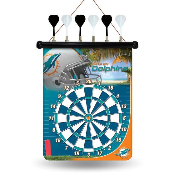 Miami DOLPHINS MAGNETIC DART BOARD (Rico) - 757 Sports Collectibles