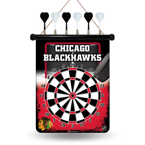 Chicago BLACKHAWKS MAGNETIC DART BOARD (Rico) - 757 Sports Collectibles