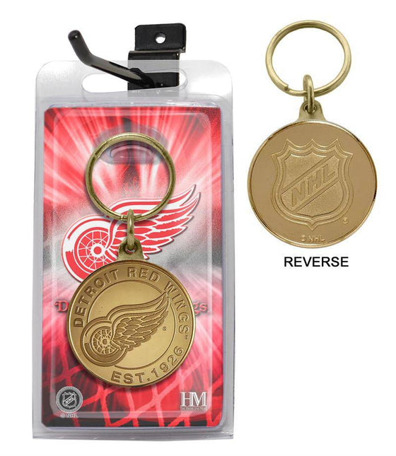 Detroit Red Wings Bronze Coin Keychain (HM) - 757 Sports Collectibles