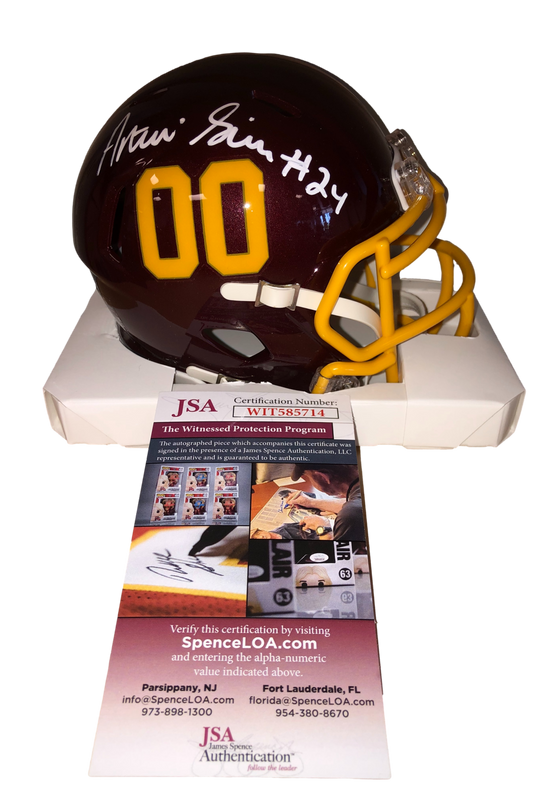 Washington Football Team Antonio Gibson Signed Autograph Speed Mini Helmet - JSA COA - 757 Sports Collectibles
