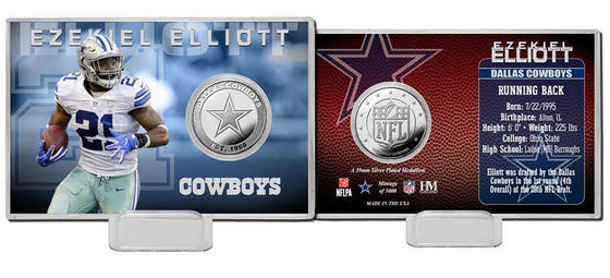 Dallas Cowboys Ezekiel Elliott Silver Coin Card (HM) - 757 Sports Collectibles