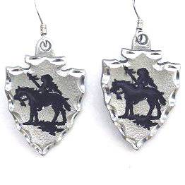 Dangle Earrings - Indian Chief (SSKG) - 757 Sports Collectibles