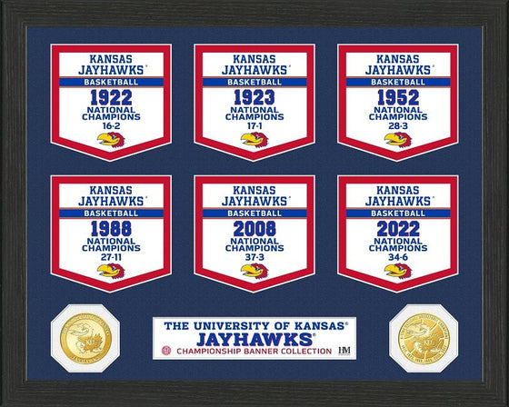 University Of Kansas Basketball National Champions Banner Collection Photo Mint