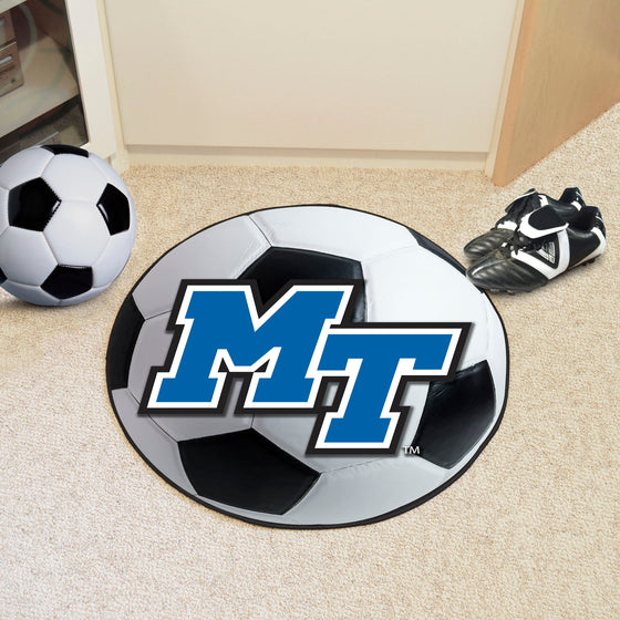 Middle Tennessee Blue Raiders Soccer Ball Rug - 27in. Diameter
