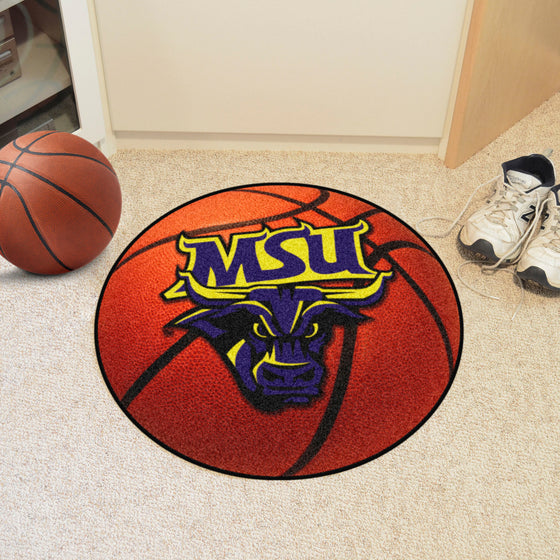 Minnesota State - Mankato Mavericks Basketball Rug - 27in. Diameter