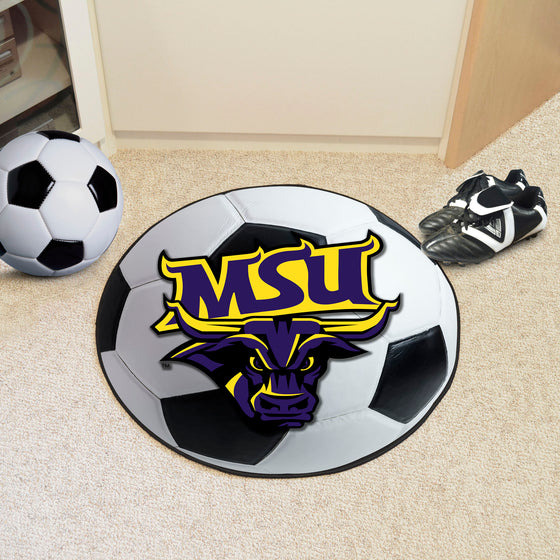 Minnesota State - Mankato Mavericks Soccer Ball Rug - 27in. Diameter