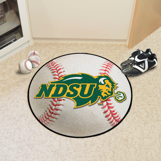 North Dakota State Bison Baseball Rug - 27in. Diameter