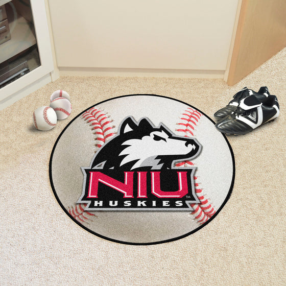 Northern Illinois Huskies Baseball Rug - 27in. Diameter