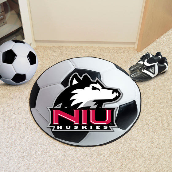 Northern Illinois Huskies Soccer Ball Rug - 27in. Diameter