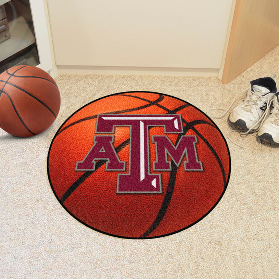 Texas A&M Aggies Basketball Rug - 27in. Diameter