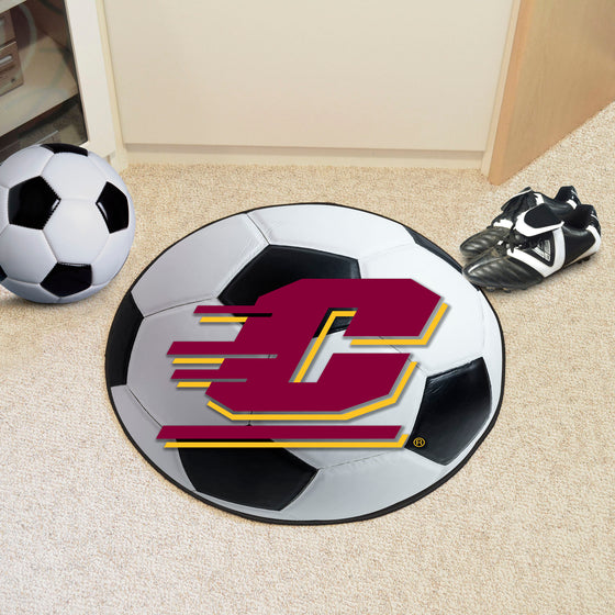 Central Michigan Chippewas Soccer Ball Rug - 27in. Diameter
