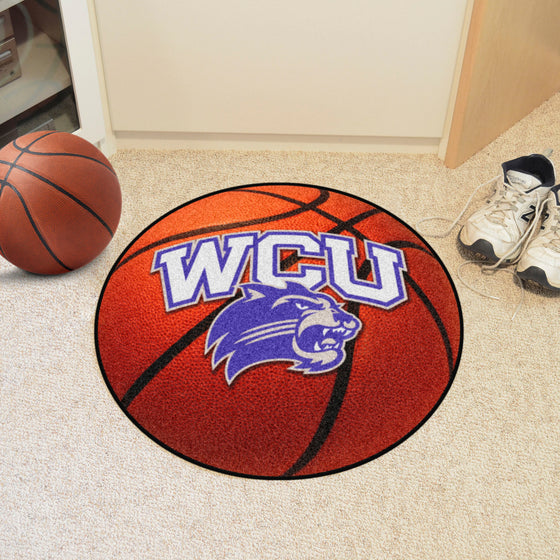 Western Carolina Catamounts Basketball Rug - 27in. Diameter