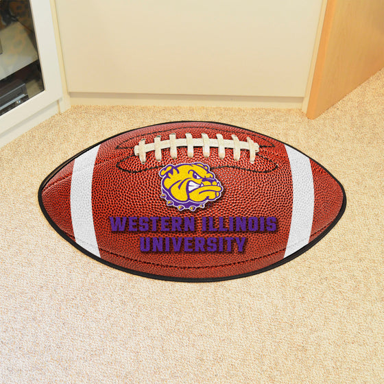 Western Illinois Leathernecks Football Rug - 20.5in. x 32.5in.