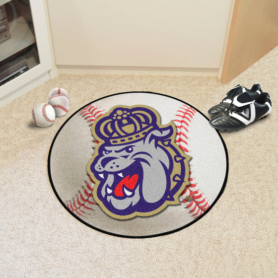 James Madison Dukes Baseball Rug - 27in. Diameter