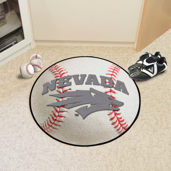 Nevada Wolfpack Baseball Rug - 27in. Diameter