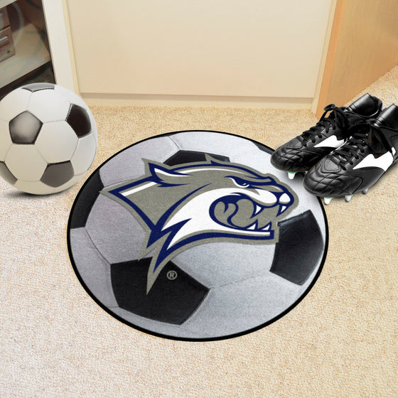 New Hampshire Wildcats Soccer Ball Rug - 27in. Diameter