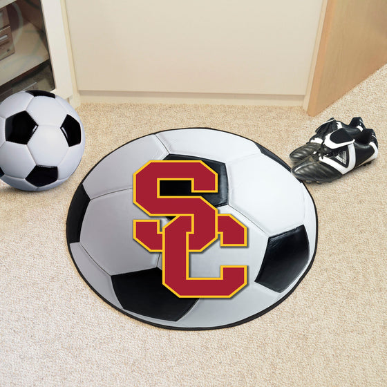 Southern California Trojans Soccer Ball Rug - 27in. Diameter