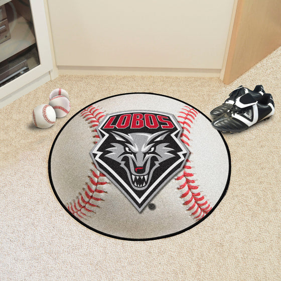 New Mexico Lobos Baseball Rug - 27in. Diameter