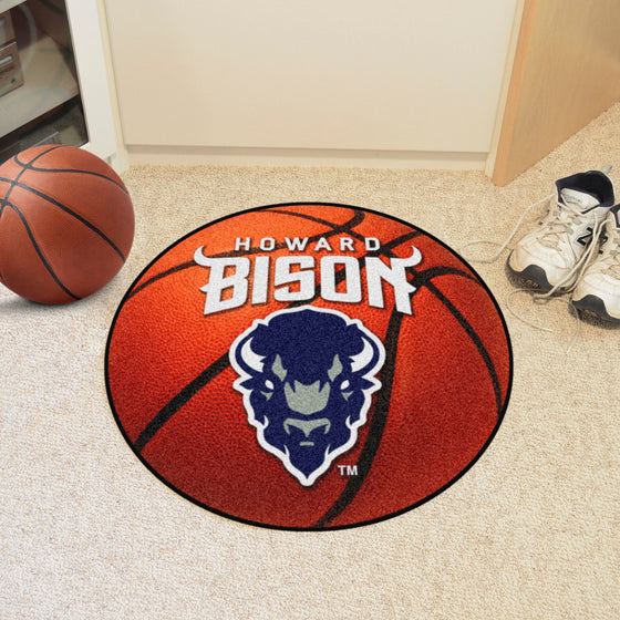 Howard Bison Basketball Rug - 27in. Diameter