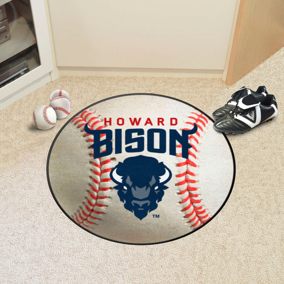 Howard Bison Baseball Rug - 27in. Diameter