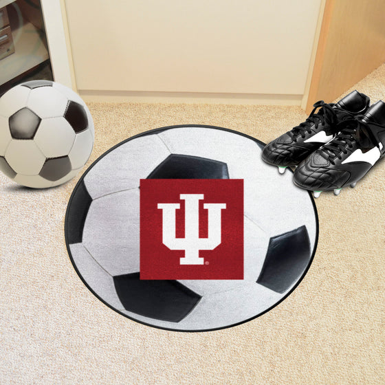 Indiana Hooisers Soccer Ball Rug - 27in. Diameter