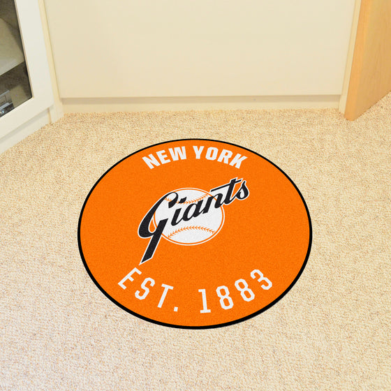 New York Giants Roundel Rug - 27in. Diameter