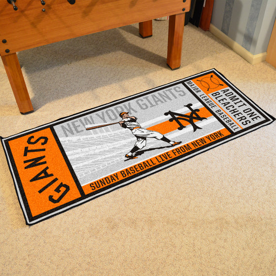 New York Giants Ticket Runner Rug - 30in. x 72in.