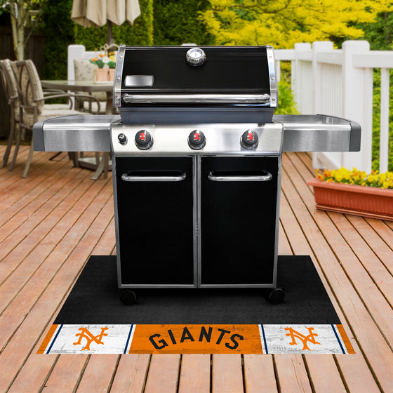 New York Giants Vinyl Grill Mat - 26in. x 42in.