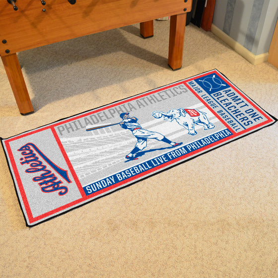 Philadelphia Athletics Ticket Runner Rug - 30in. x 72in.