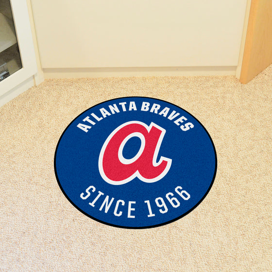 Atlanta Braves Roundel Rug - 27in. Diameter