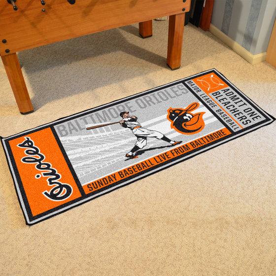 Baltimore Orioles Ticket Runner Rug - 30in. x 72in.