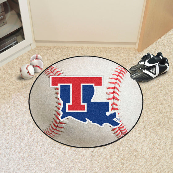 Louisiana Tech Bulldogs Baseball Rug - 27in. Diameter