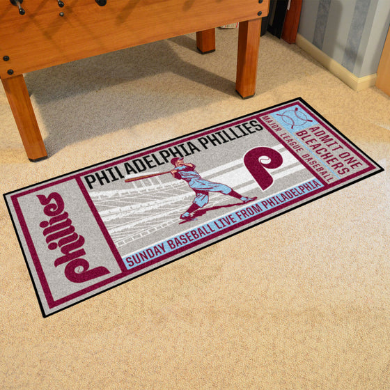 Philadelphia Phillies Ticket Runner Rug - 30in. x 72in.