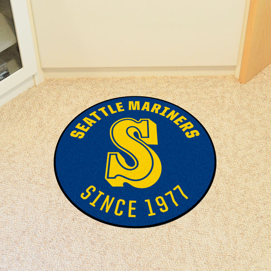 Seattle Mariners Roundel Rug - 27in. Diameter