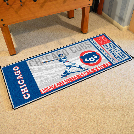 Chicago Cubs Ticket Runner Rug - 30in. x 72in.