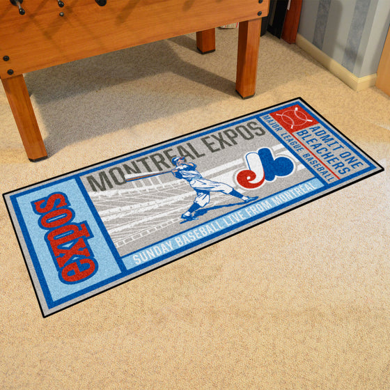 Montreal Expos Ticket Runner Rug - 30in. x 72in.