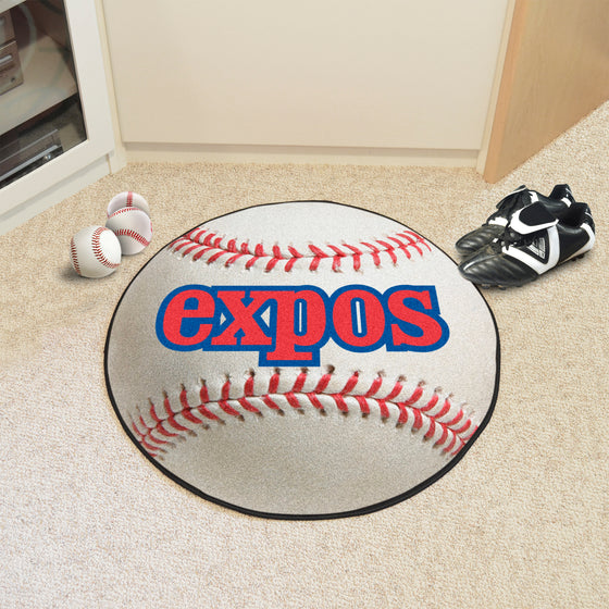 Montreal Expos Baseball Rug - 27in. Diameter