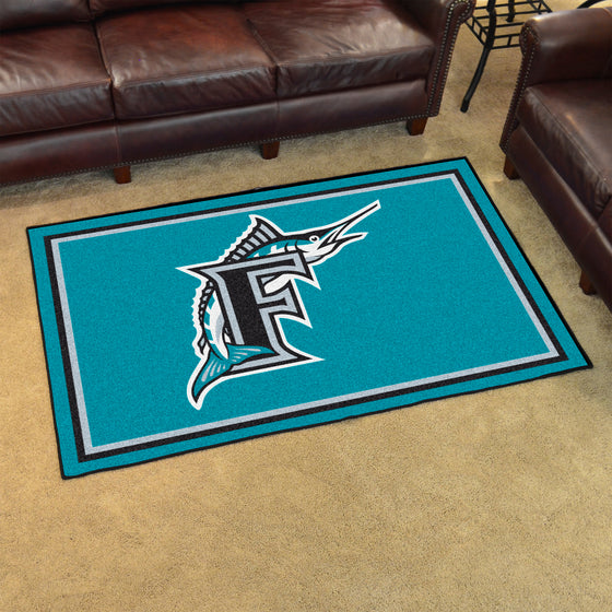 Florida Marlins 4ft. x 6ft. Plush Area Rug