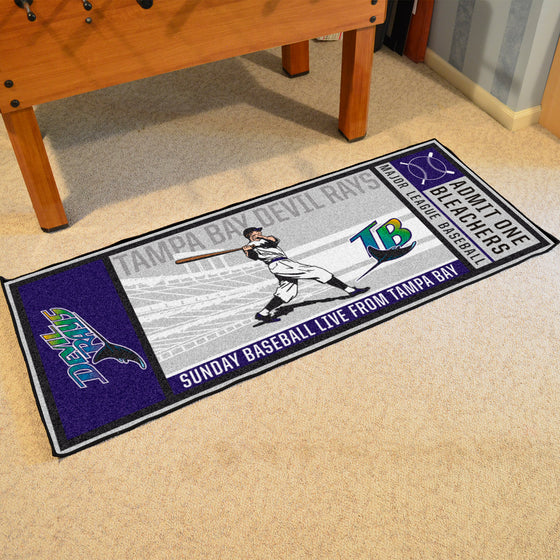 Tampa Bay Devil Rays Ticket Runner Rug - 30in. x 72in.