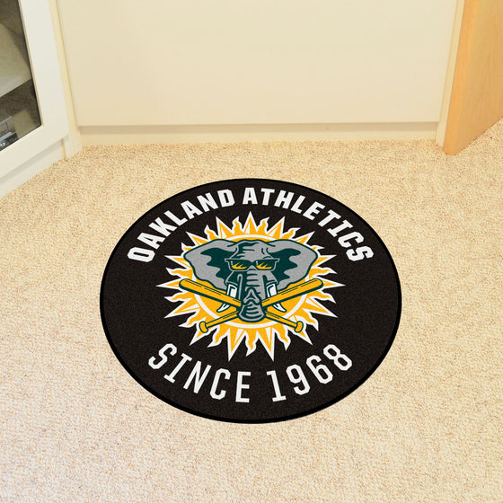 Oakland Athletics Roundel Rug - 27in. Diameter