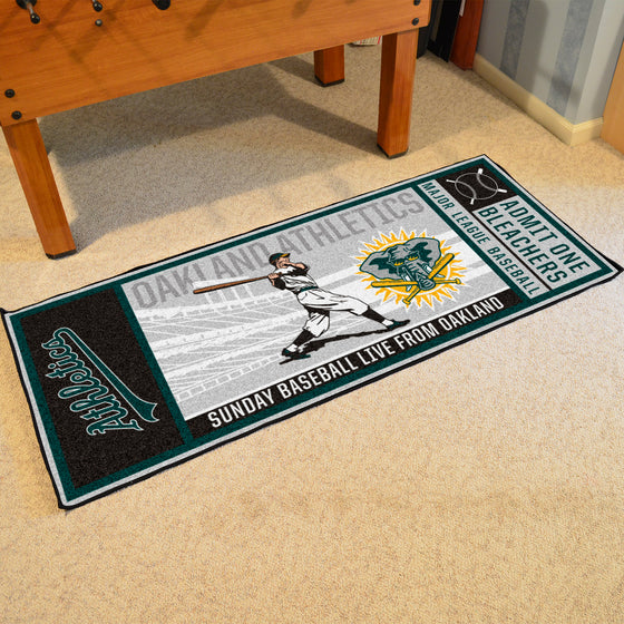 Oakland Athletics Ticket Runner Rug - 30in. x 72in.