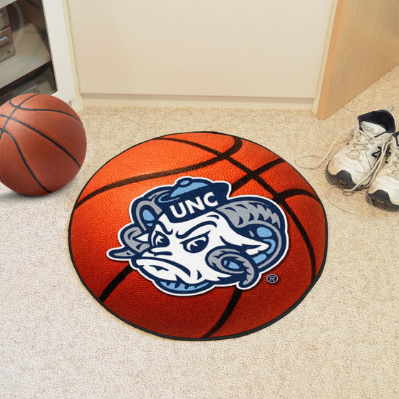 North Carolina Tar Heels Basketball Rug - 27in. Diameter, Ram