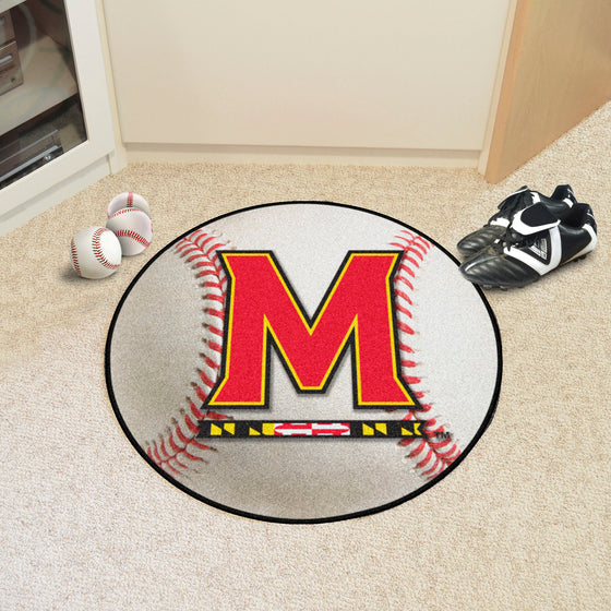 Maryland Terrapins Baseball Rug - 27in. Diameter