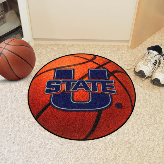 Utah State Aggies Basketball Rug - 27in. Diameter