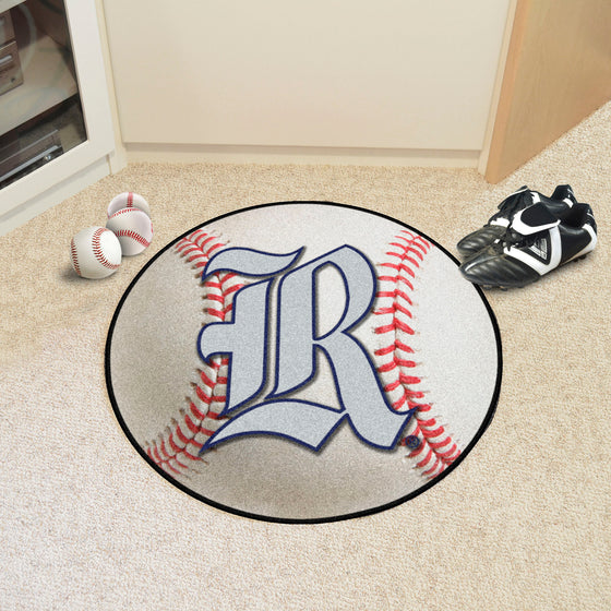 Rice Owls Baseball Rug - 27in. Diameter