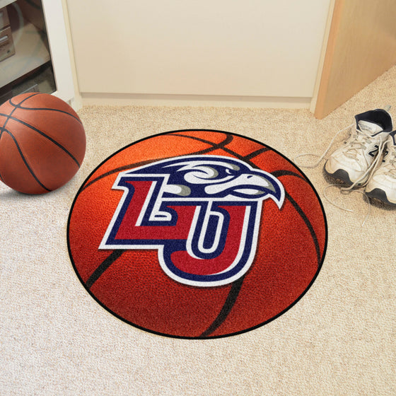 Liberty Flames Basketball Rug - 27in. Diameter