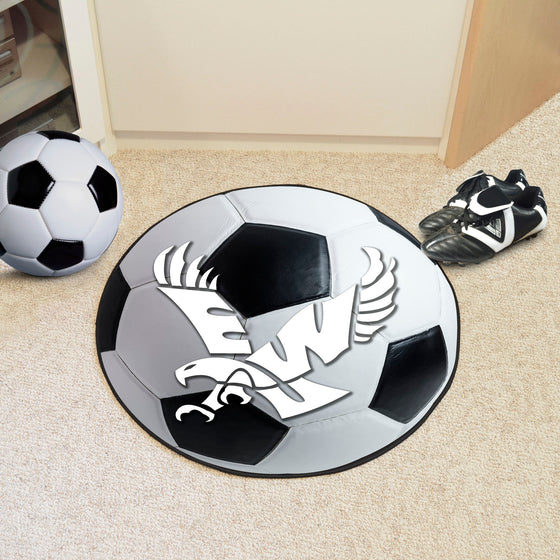 Eastern Washington Eagles Soccer Ball Rug - 27in. Diameter