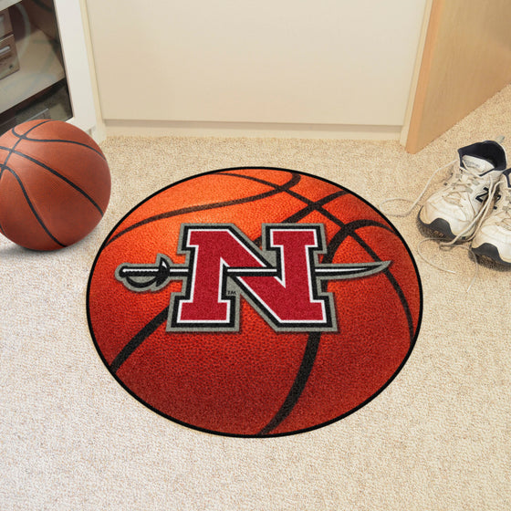 Nicholls State Colonels Basketball Rug - 27in. Diameter