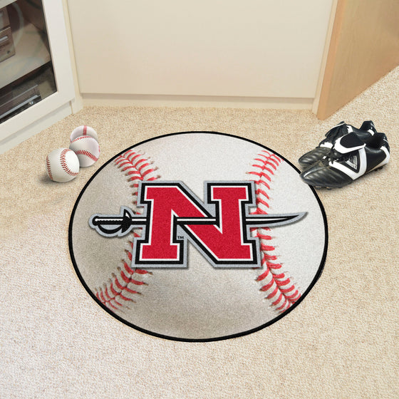 Nicholls State Colonels Baseball Rug - 27in. Diameter